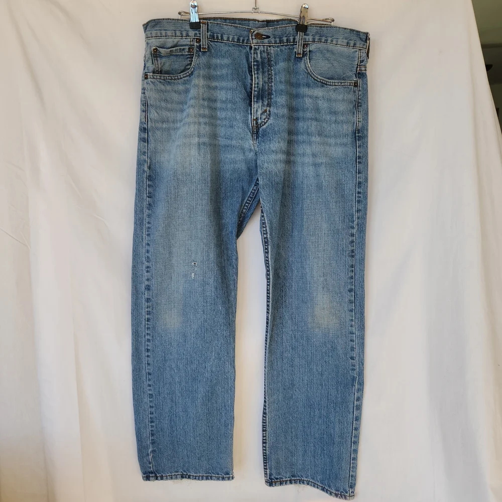 Levi's 569 Light Blue Loose Straight Men's Jeans |  Distressed | 36/34
